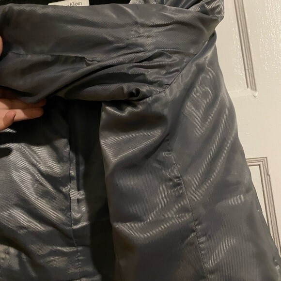 Calvin Klein Black Wool Double Breasted Peacoat - Picture 9 of 12